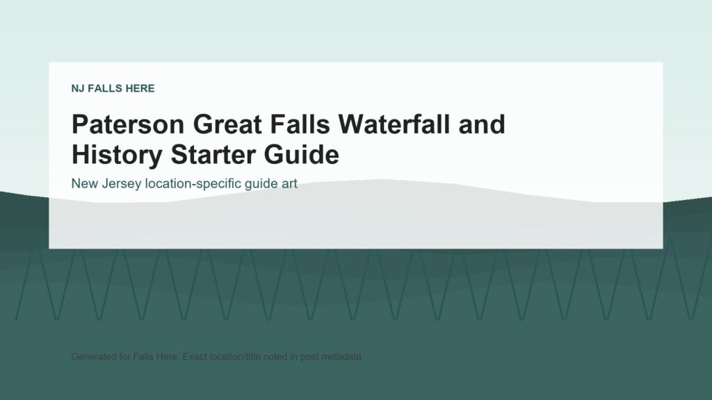 New Jersey Falls Here image for Paterson Great Falls Waterfall and History Starter Guide.